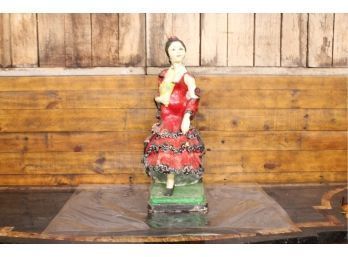 Large Hand Painted Ceramic Indoor/ Outdoor 20 1/2' Tall