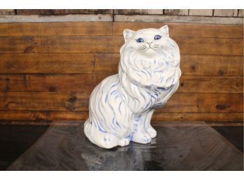 Ceramic Cat In Excellent Condition 15' Tall