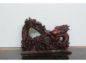 Heavy Red Resin Dragon 6' Tall