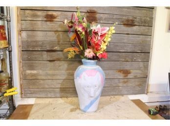 Vase 18' Tall With Flowers