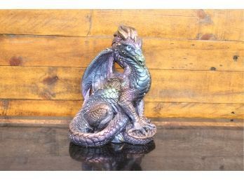 Windstone Collectible Edition Iridescent Dragon Resin Very Rare 9 1/2' Tall