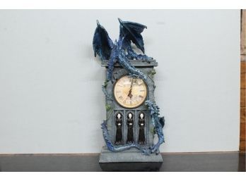 Iridescent Dragon Clock 21' Tall