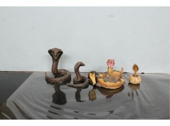 Snake Lot Resin And Ceramic 5 Pieces 2' - 5' Tall