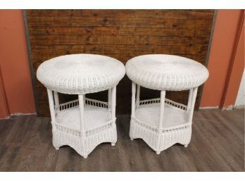Matching Wicker Plant Stands End Tables 25' Tall 25' Diameter