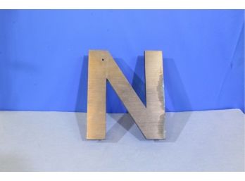 Letter N Solid Bronze Casting Weighing Approx. 5 Lbs A Piece 12' Tall See Pictures For Condition