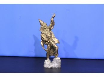 Andrew Chernak Wizard Figurine Plated Pewter  See Pictures For Condition