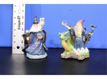 2 Wizard Figurines See Pictures For Condition