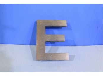 Letter E Solid Bronze Casting Weighing Approx. 5 Lbs A Piece 12' Tall See Pictures For Condition