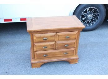 Bedside Table 29 1/4' X 26' X 16' See Pictures For Condition (Matches 7 Drawer Dresser)