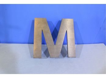 Letter M Solid Bronze Casting Weighing Approx. 5 Lbs A Piece 12' Tall See Pictures For Condition