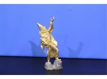 Andrew Chernak Wizard Figurine Plated Pewter  See Pictures For Condition
