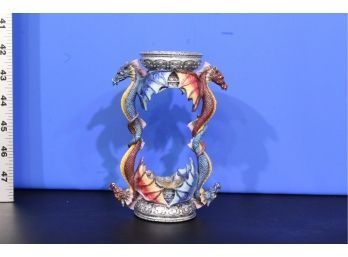 Double Dragon Headed Pedestal See Pictures For Condition