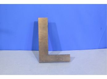 Letter L Solid Bronze Casting Weighing Approx. 5 Lbs A Piece 12' Tall See Pictures For Condition