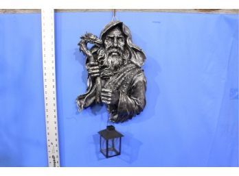 Wizard With Lantern Wall Hanging  See Pictures For Condition