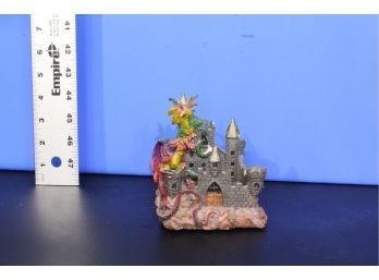 Resin Dragons And Castle See Pictures For Condition