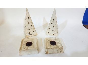 2 Star Candle Holders