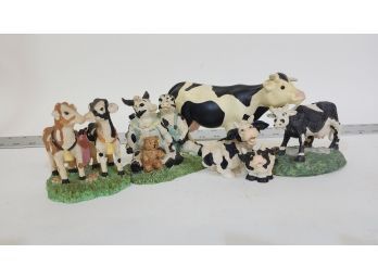5 Cow Figurines