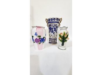3 Floral Vases
