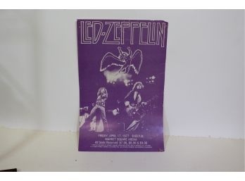 Led Zeppelin Marquee Poster Friday April 17, 1977 12 1/2' 19 1/2'