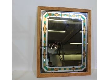 Etched Glass Mirror 24 1/2' X 30 1/2'