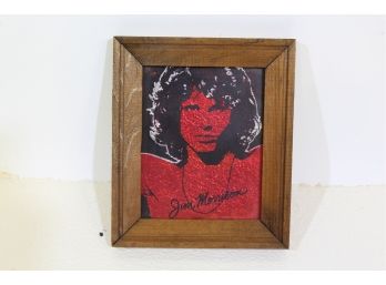 Jim Morrison Foil On Glass 5 1/2' X 6 1/2'