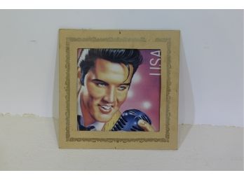 Elvis Poster Picture Behind Glass