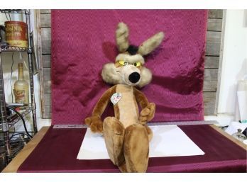 Large Stuffed Wiley Coyote Warner Bros Posable 45' Tall See Pictures For Details