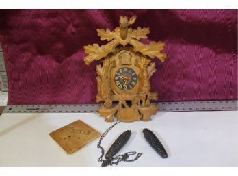 German Wooden Cuckoo Clock Bellows Inspected And Movement Inspected Appears To Be In Good Working Order