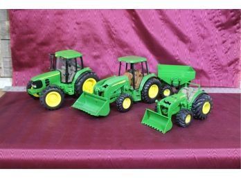5 Toy John Deere Tractors See Pictures For Details