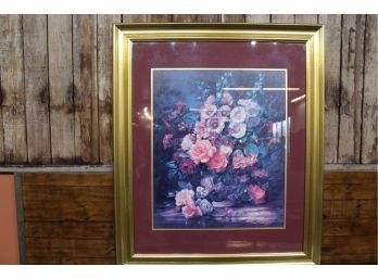 Albert Williams Flowered Print 37' X 31' See Pictures For Details