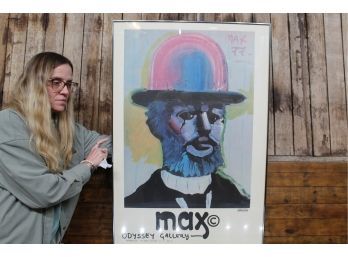 Peter Max Odyssey Gallery 1977 38 1/2' X 26' Printed Signature