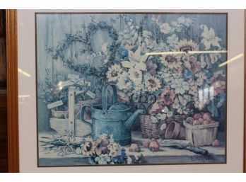 Barbara Mack Print Flowers And Herbs 33' X 39' See Pictures For Details