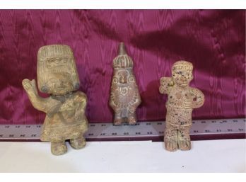 Clay Figurines Tribal, Mexico, See Pictures For Details