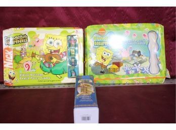 2 Sponge Bob Games (1 Incomplete) Plus Jenga Game With No Cover