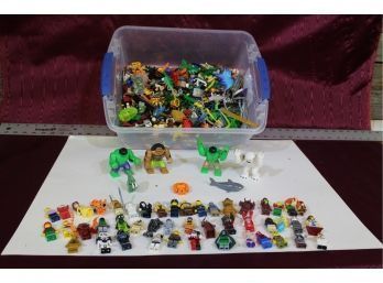 Mixed Lego Lot Of Characters And Other Small Attachments 5.5lbs With Box, Box Included, See Pictures