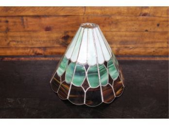 Tiffany Inspired Small Slag Lamp Shade 11-1/4' Opening See Pictures For Details