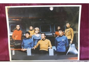 Original Star Trek Group Photo Of Cast Of Characters Signed By George Takei As Hikjaru Sulu