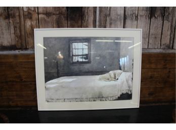 Water Color Print By Andrew Wyeth 22' X 28.5' See Pictures For Details