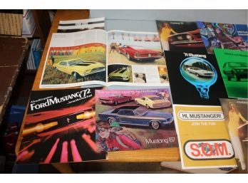 Vintage Mustangs Brochures & Ephemera Through The Years 14 Pieces  Spectacular Condition 1 Sealed Mustang Book