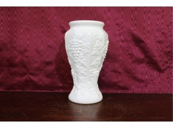 Milk Glass West Moreland Large Vase Paneled Grapes Lorraine 12' Tall