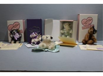 Annette Funicello Collectible Bear Company,5 Pieces,  4 With Certificate And Box, 1 Angel Bear Has None