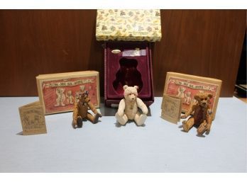 1 Of The Collection Steiff By Enesco Bear, 2 Of The Shoe Box Bears