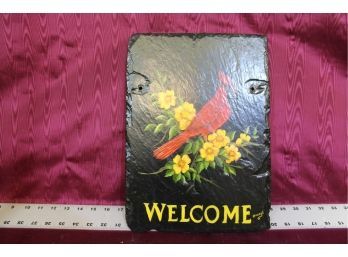 Cardinal Welcome Slate Sign