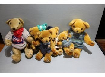6 Nisbet Bear Lot , Bully Bear, Woolly Bully Bear, Teddy Bear, U.f.d.c. Bully Bear Small, Large Tribute Bully