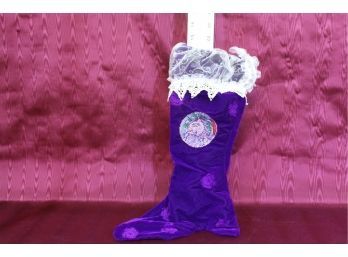 Unique Purple High Heal Christmas Stocking Home Made
