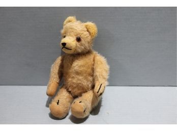 Vintage Bear 10' Tan Mohair, Glass Eye, Sewn Mouth, Jointed, No Tags