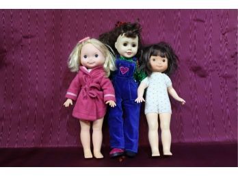 2 Fisher Price Dolls 1970, 1982, And 1997 T B K I Doll With Open And Close Eyes