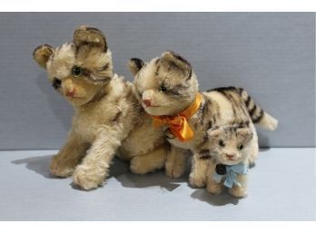 Vintage Steiff Teddy Bear Mohair Cat With Green Eyes Germany Doll Toys