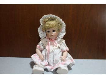 Marie Osmond Fine Porcelain Doll Mary Sunshine HAS TWO FACES Necklace Certificate Of Authenticity