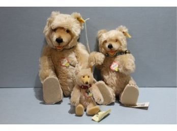 Three Steif Bears All Mohair Replica 1930 All Jointed